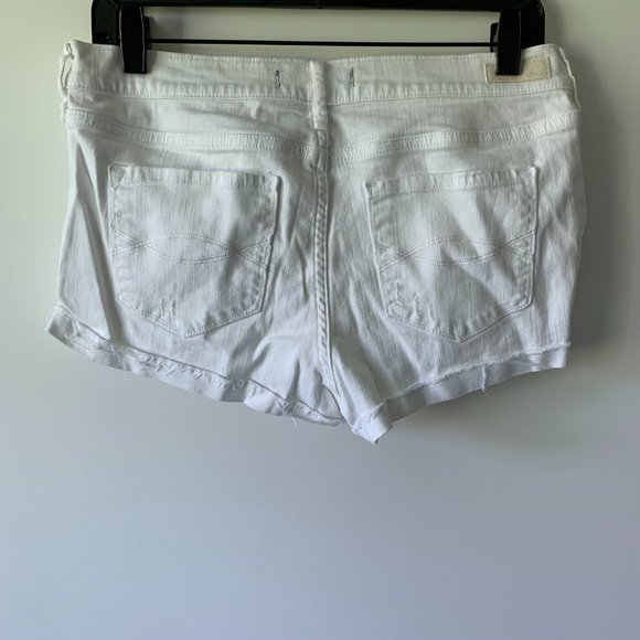 Abercrombie & Fitch White Denim Shorts - Picture 3 of 4
